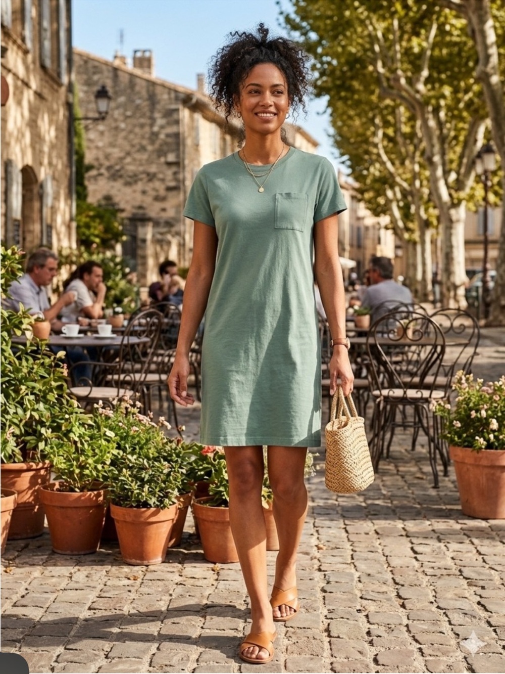 Pact womens softspun tee dress $49 retail